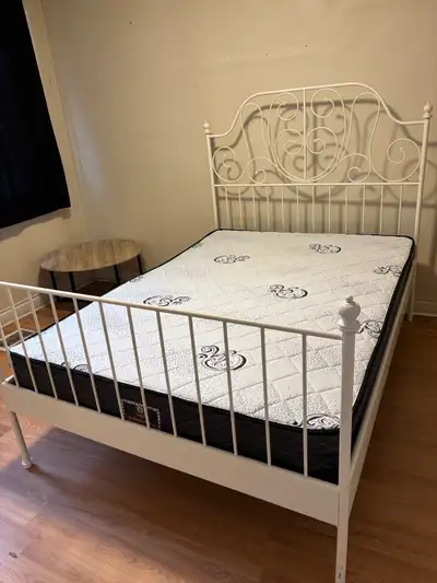 Bed frame with mattress -double size , View more