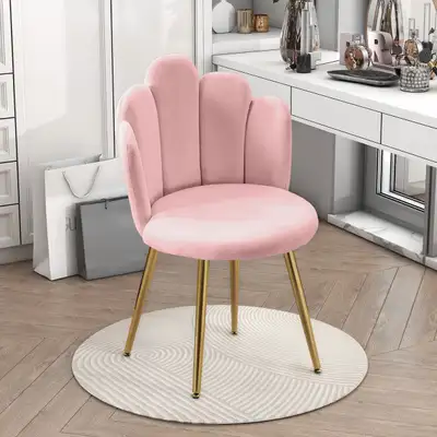 Latara Velvet Vanity Makeup Chair, View more