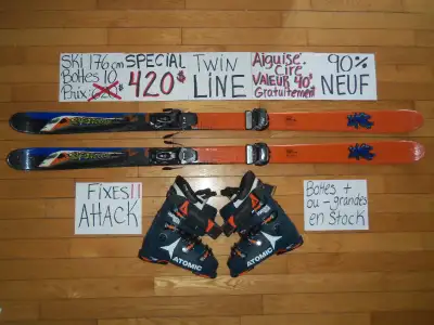 TÉLÉPHONEZ OU TEXTEZ SEULEMENT AU 579-420-4242 MERCI Tous les ensembles de ski alpin twin tip sont t...