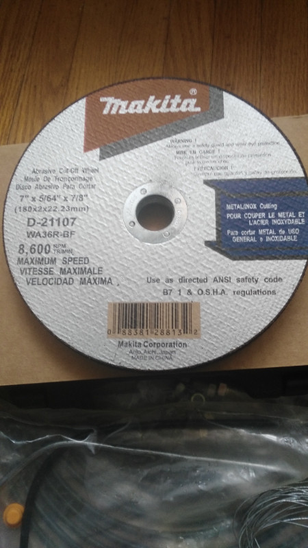 Makita 10 Pack - 7" Cutting Disc/Wheel for Grinders fast Metal in Power Tools in Mississauga / Peel Region - Image 2