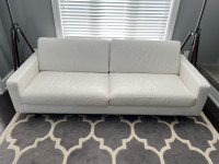 Genuine White Leather Living Room Set