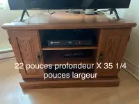 Meuble télé en coin avec 2 portes