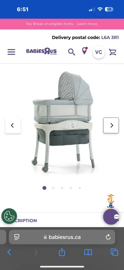 Like new! The Graco Sense2Snooze Bassinet with Cry Detection Technology is the only baby-operated ba...