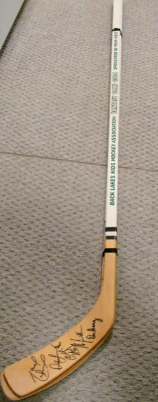 BACK LAKES KIDS HOCKEY AUTOGRAPHED HOCKEY STICK, View more