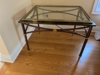 Glass side table