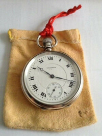 Antique sterling silver Waltham pocket watch - works perfectly