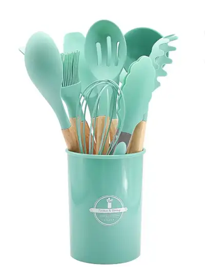 12-piece Non-stick Safe Kitchen Utensil Set with Wooden Handle, View more