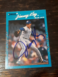 1990 Donruss Baseball Jimmy Key Autographed Card #42