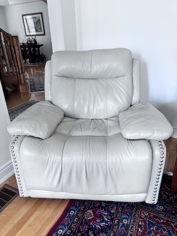 High Quality Top Grain Leather Love Seat and Chair for sale in Chairs & Recliners in Oakville / Halton Region