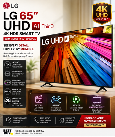 Closing Down Sale: LG 65" 4K UHD Smart TV (2024 Model), View more
