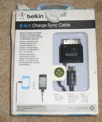 Belkin  Micro Adapter with 2-in-1 Charge Sync Cable,new64717130274178121