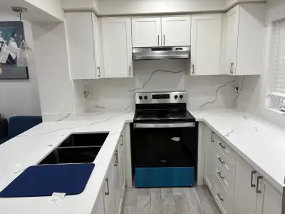 FREE MEASUREMENT FREE 3D DESIGN FREE ESTIMATE COUNTERTOP SERVICE CABINETS ARE IN STOCK SAME DAY PICK...