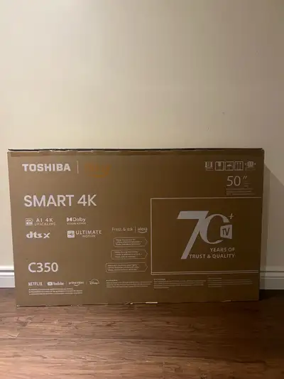 Brand New Toshiba 50” 4K Smart Fire TV – Sealed in Box, View more