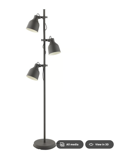 IKEA HEKTAR Floor lamp with 3-spotlights, green, View more