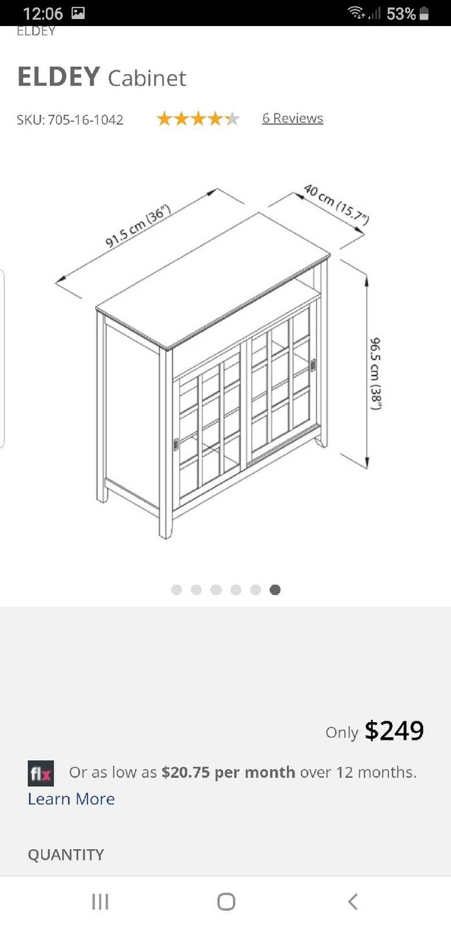 ELDEY Cabinet JYSK / Dining Room& Kitchen Storage ** in Dining Tables & Sets in Kitchener / Waterloo - Image 4