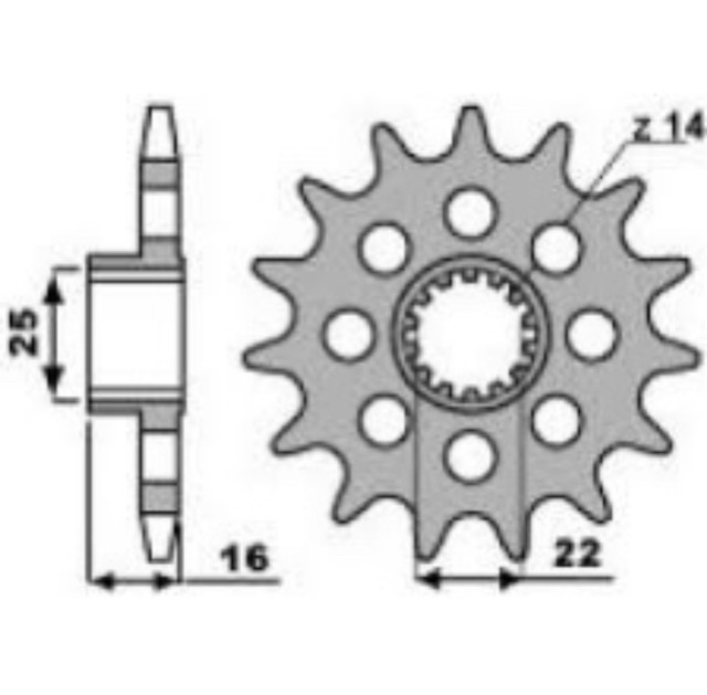 Ducati Front Gear Sprocket lightweight z14t 525 chain 96824601B in Other in City of Toronto