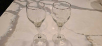 Antique Champagne-Tulip glasses Set of 2