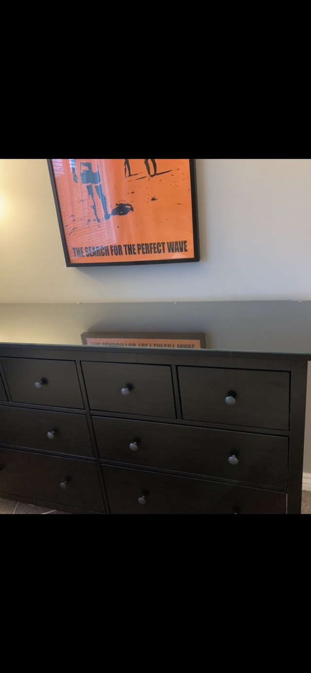 IKEA hemmes dresser with glass top Dressers & Wardrobes Ottawa Kijiji