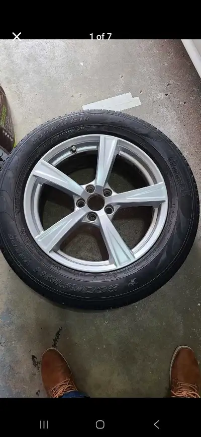 Rims excellent shape tires 1 Elmore season. More info and photo will be posted later today 235 60r 1...