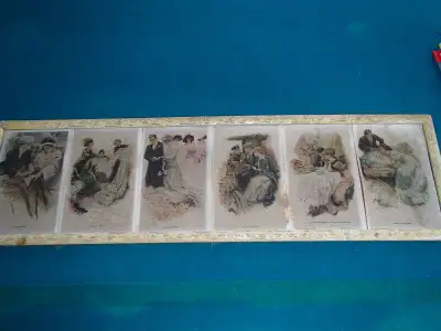 Set of Framed  Vintage Postcards, View more