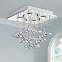 #ROVARD Crystal Chandelier with 4 Lights