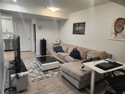 Cozy 1 bedroom basement apartment for rent in the beautiful Keswick area (Southwest Edmonton). Perfe...