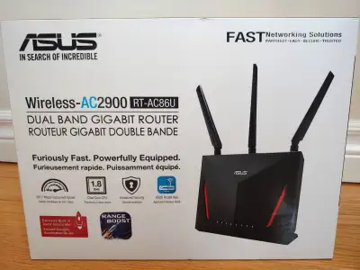 Asus AC2900 RT-AC86U Dual Band Wireless Gigabit Router, View more