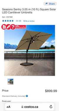  LED Cantilever Umbrella