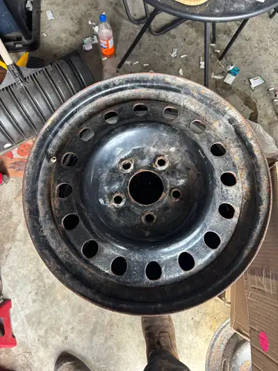 Set of 4 17” Steel wheels. 5x127 Bolt pattern. 71.5mm hub Bore. Off 17 Jeep wrangler JK. Will also f...