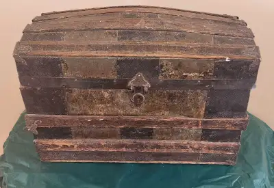Vintage trunk from family estate. We believe it was brought from English early 1900's. Could be rest...