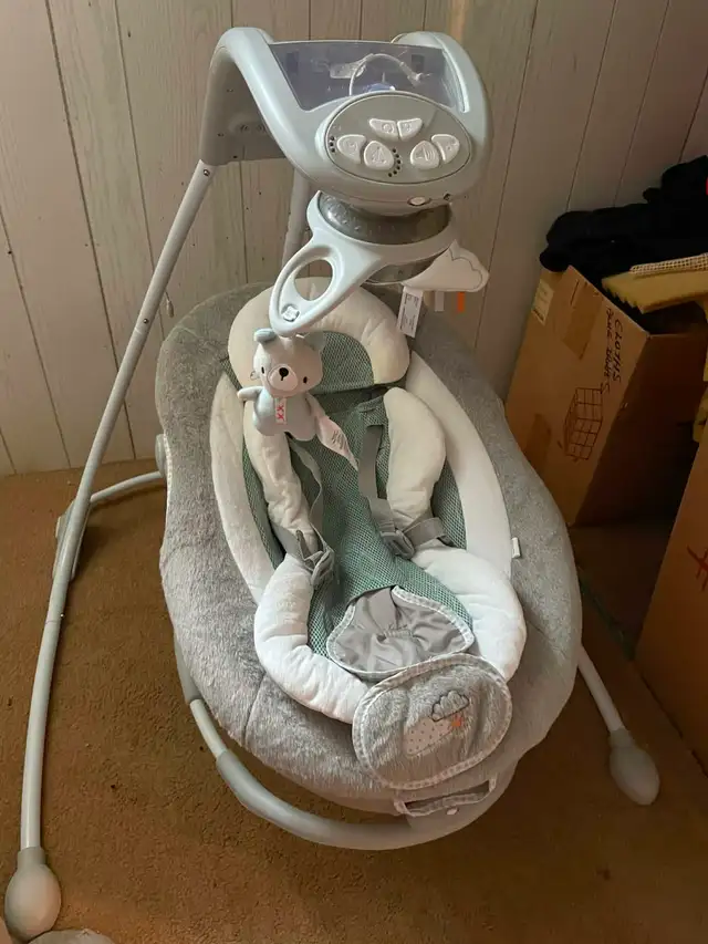 Infant Swing - Ingenuity Soothing Swing & Rocker  - $60 OBO in Playpens, Swings & Saucers in Oshawa / Durham Region - Image 2