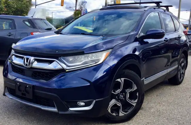 2018 HONDA CR-V TOURING BLUE AWD ROOF LOW KM