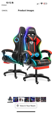 Gaming chair with speaker and lighths