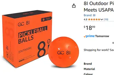 NEW Outdoor Pickleball Balls 4-Pack 40-Holes USAPA Approved BNIB, View more