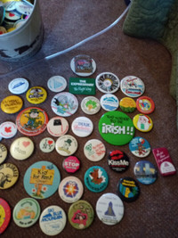 VINTAGE BUTTONS  FROM THE  1970s & 80s