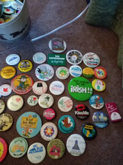 VINTAGE BUTTONS  FROM THE  1970s & 80s, View more