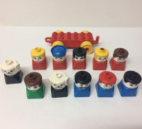LEGO DUPLO 1977-1984 MINIFIGURE 2X2 DUPLO PEOPLE LOT