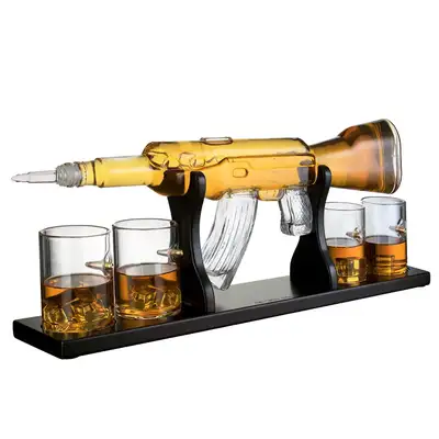 Guns Large Decanter Set Bullet Glasses, View more