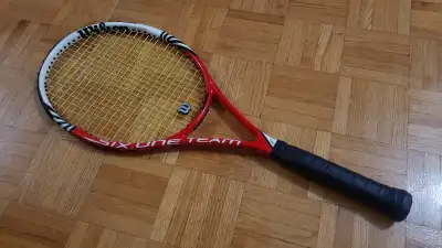 WILSON BLX SIX ONE TEAM TENNIS RAQUET WITH NEW STRINGS, View more