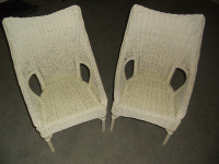 Wicker toddler/childrens chairs set of two