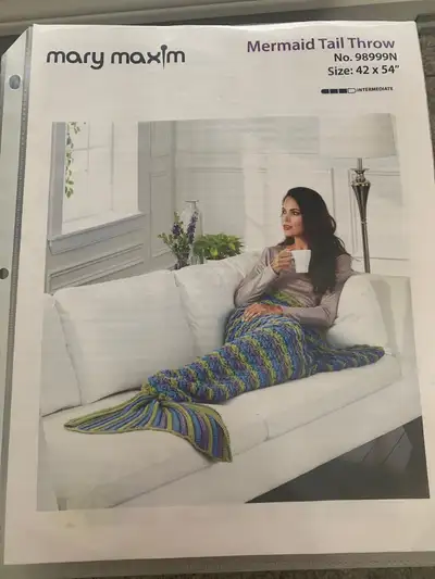 Mary Maxim Mermaid Blanket kit, View more