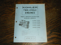 Kohler K295-2AX 2 Cycle Engines for Snowmobile Parts Manual
