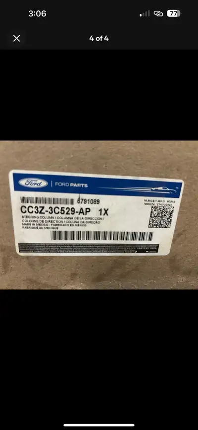 I'm offering a new Ford steering column, part number CC3Z-3C529-AP. This OEM part is still in its or...