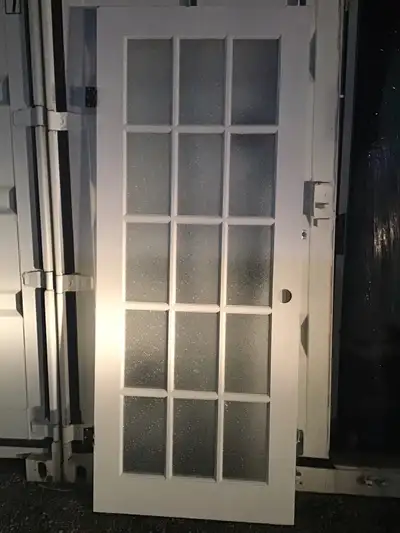 32"x79 1/4" 15-Lite White Primed Solid Wood French Door, View more