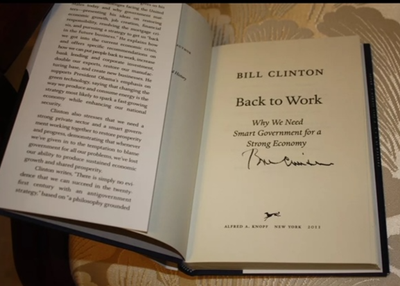 Bill Clinton - Autograph - Book Signing - Back to work!, View more