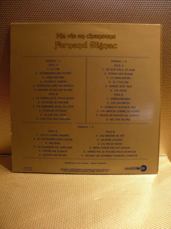 MA VIE EN CHANSONS FERNAND GIGNAC - ALBUM SOUVENIR 3 DISQUES62863728643203122