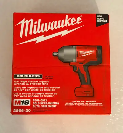 Milwaukee M18 Brushless 1/2" Impact Wrench - New, View more
