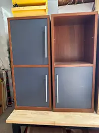 3 entertainment/storage units with cabinets