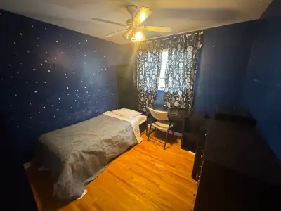 $800 Bedroom for rent, all-furnished Twin-sized bed, table, bookshelf, private fridge and central he...