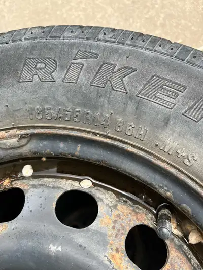 2 used tires with winter rims. They are not the right size for my car